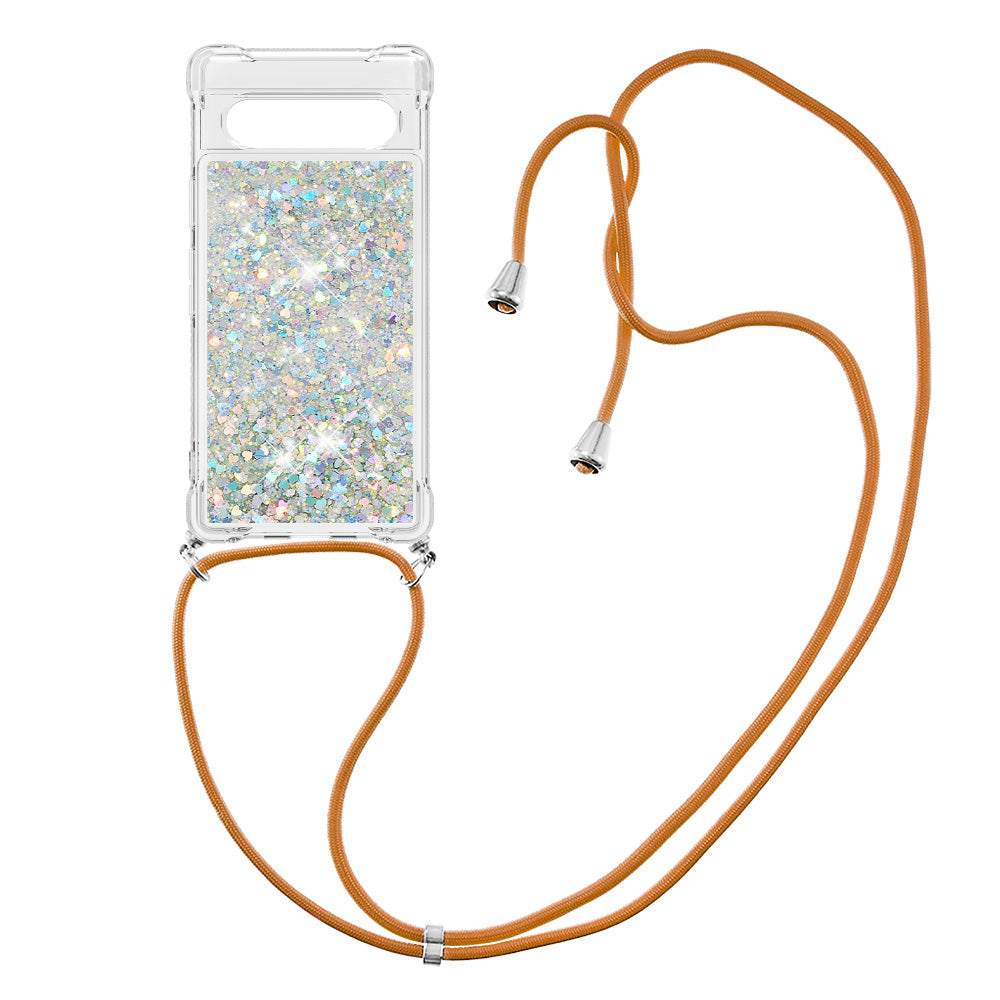 YB Quicksand Series-4 for Google Pixel 7a 5G Liquid Quicksand Phone Protective Case Soft TPU Drop-proof Cover with Lanyard YB Quicksand Series-4 for Google Pixel 7a 5G Liquid Quicksand Phone Protective Case Soft TPU Drop-proof Cover with Lanyard